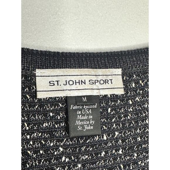 ST. JOHN SPORTS Women's Knit Black Wool Blend Tank Top Size Medium - Picture 3 of 7